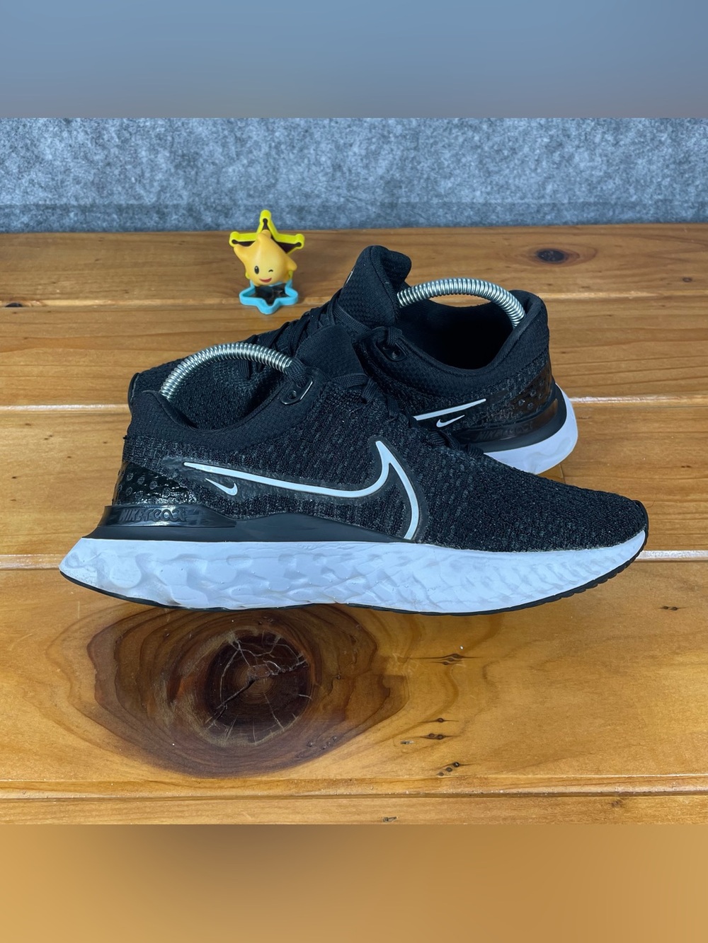 Nike React Infinity Run Flyknit 3 Shoes Womens Size 9 Black Running DD3024-001 - Picture 7 of 16
